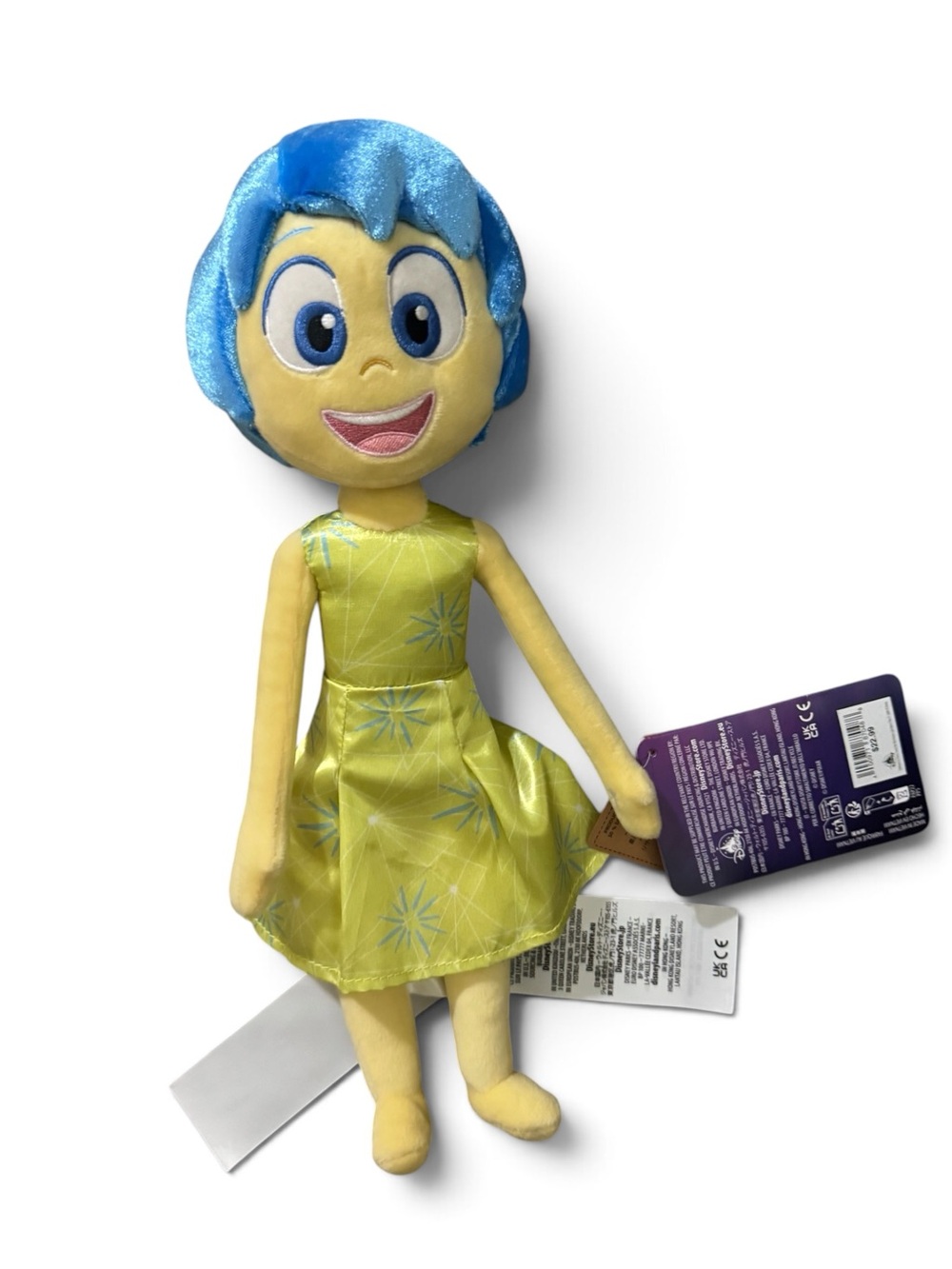 Disney Joy Plush Doll - Yellow Dress, Blue Hair
